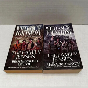 2 William W. Johnstone Western Paperback Books The Family Jensen Massacre Evil